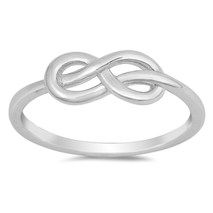 Silver CZ Ring - Infinity Knot