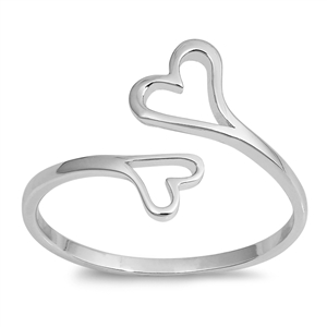 Silver Ring - Two Heart