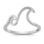 Silver Ring - Double Waves