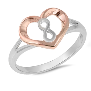 Silver Ring - Infinity in Heart