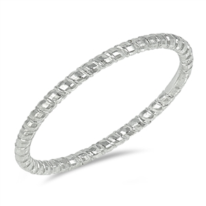 Silver Ring - Diamond Cut Band