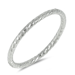 Silver Ring - Diamond Cut Band