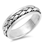 Silver Ring - Braided Spinner