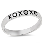 Silver Ring - XOXO Engraved