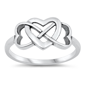 Silver Ring - Infinity Hearts