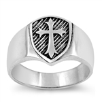 Silver Ring - Medieval Cross