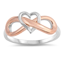 Silver Ring - Heart Infinity