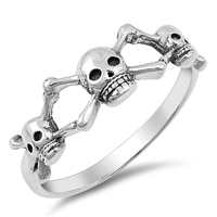 Silver Ring - Crossbone Skulls