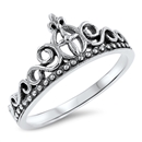 Silver Ring - Cross Crown