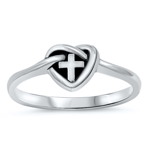 Silver Ring - Wrapped Cross