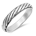 Silver Ring - Rope Band