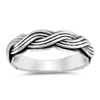 Silver Ring - Braided Band