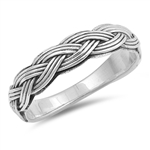 Silver Ring - Intricate Braided Band