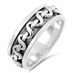 Silver Ring - Chain Link Band