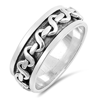 Silver Ring - Chain Link Band