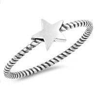 Silver Ring - Star Rope Band