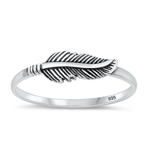 Silver Ring - Feather