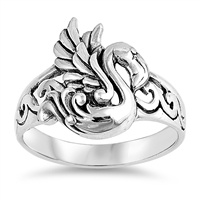 Silver Ring - Swan