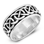 Silver Spinner Ring - Celtic