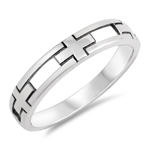 Silver Ring - Cross