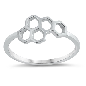 Silver Ring - Honeycomb