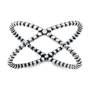 Silver Ring - Criss Cross