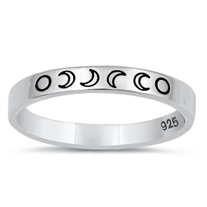 Silver Ring - Moon Phases