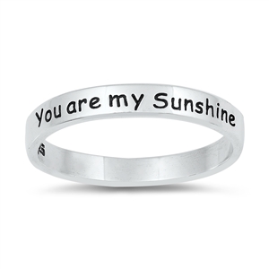 Silver Ring - You Are My Sunshine
