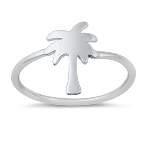 Silver Ring - Palm Tree