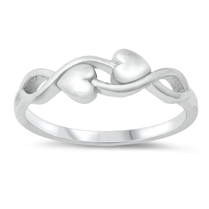 Silver Ring - Infinity and Hearts