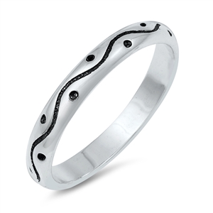 Silver Ring - Band w/ Design