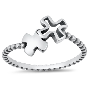 Silver Ring - Crosses