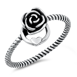 Silver Ring - Rose