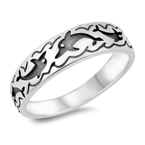 Silver Ring - Dolphin