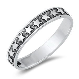 Silver Ring - Stars