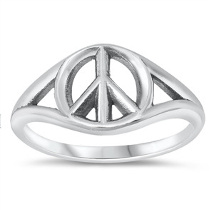 Silver Ring - Peace Sign