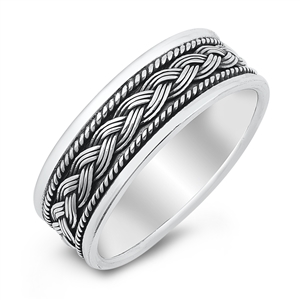 Silver Ring - Braid Band