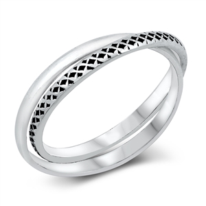 Silver Ring - 2 Bands