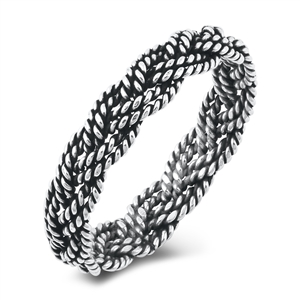 Silver Ring - Braid Twist