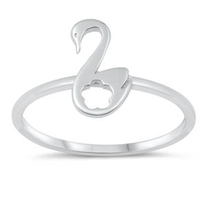 Silver Ring - Swan