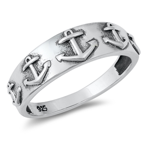 Silver Ring - Anchor