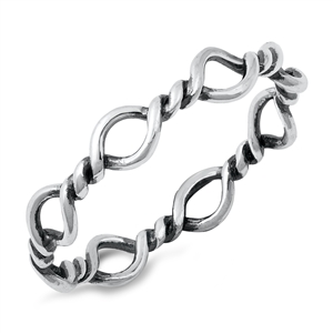 Silver Ring - Rope