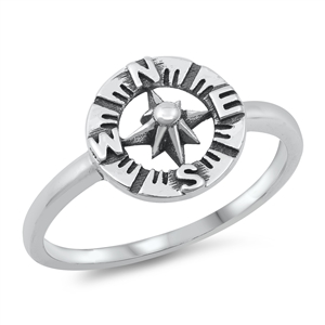 Silver Ring - Compass