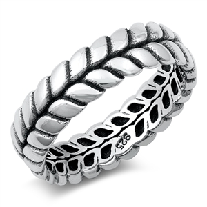 Silver Ring - Rope Band