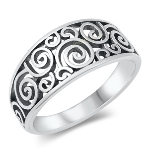 Silver Ring - Spirals