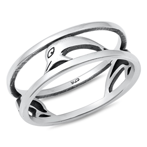 Silver Ring - Dolphin