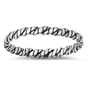 Silver Ring - Thin Knot Band