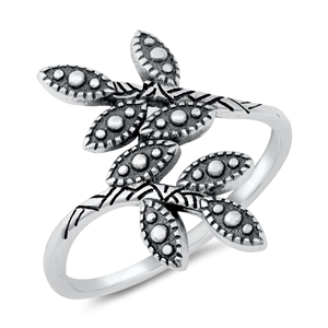 Silver Ring - Bali Leaves