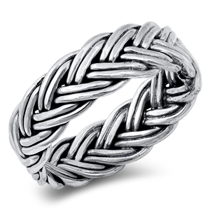 Silver Ring - Braided -