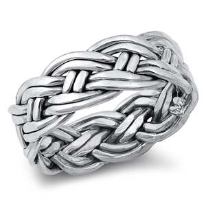 Silver Ring - Braided Band